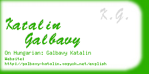 katalin galbavy business card